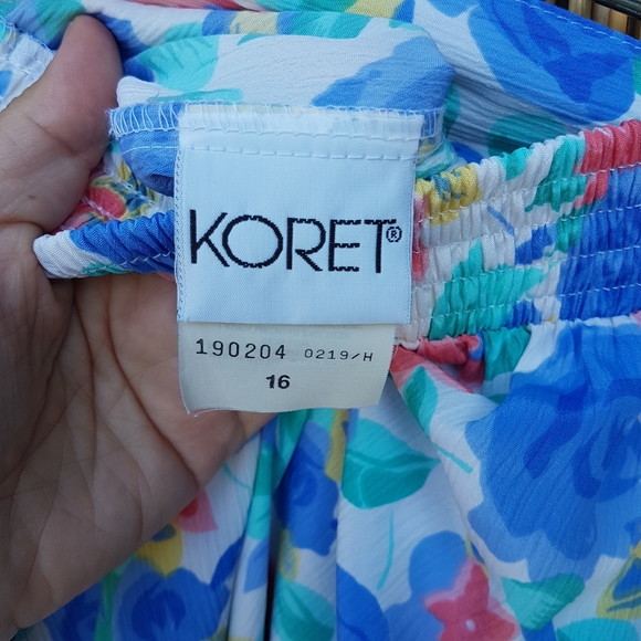 🌏 Vintage Floral Full Midi Skirt - Size 16 - Picture 8 of 13